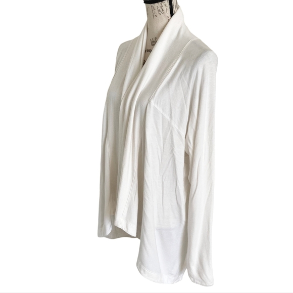 Athleta Nirvana Two Ways Wrap open front white stretch Cardigan lightweight XL - Picture 10 of 15